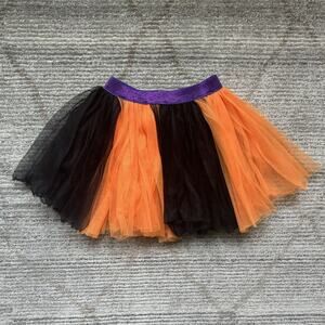 PLAY Halloween Tulle Skirt 2-3 Years Orange Black Fall Autumn